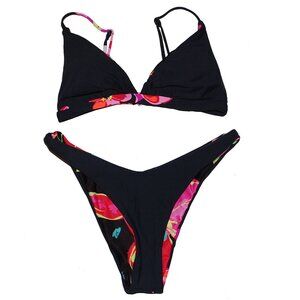 NWT Maaji Triangle Bikini Top & Bottom Reversible 2 Piece Set Medium M